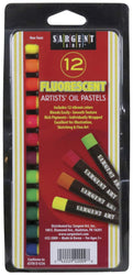 Sargent Art 32-2009 Gallery Oil Pastels, 7/16" x 3-1/4" Size, Assorted Fluorescent