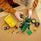 LEGO Technic John Deere 9620R 4WD Tractor 42136 Model Building Kit; A Project Designed for Kids Who Love Tractor Toys; Complete with Tipping Trailer; for Ages 8+ (390 Pieces)