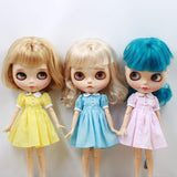 MonkeyJack Doll Lovely Dress Skirt Clothes for Blythe Pullip Azone Licca Costume Clothing Accessory Girls Pretend Play Toy Birthday Gift Yellow