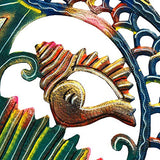Global Crafts 22" Recycled Hand-Painted Haitian Metal Wall Art Sea Life, Fish and Shell