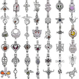 12pcs Mixed Hollow Locket Pendant Pearl Cage Pendant Bead Cage Pendants Jewelry Making Essential