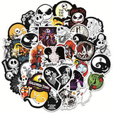 Halloween Theme Stickers Pack for Water Bottle,Waterproof Vinyl Stickers Perfect for Hydro Flask Laptop Phone Car Skateboard Travel Case Bicycle （50 Pcs） The Nightmare Before Christmas