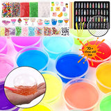 HOLICOLOR DIY Slime Kit, Crystal Clear Slime, Slime Making Supplies Include Glitter, Shells, Slime Charms, Foam Balls and Other Accessories