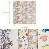 Pofik 10 Pcs 20"x 20" (50cm x 50cm) 100% Cotton Fabric Bundles, Precut Fabric Squares for Sewing DIY Patchwork Crafting Quilting (Animal)