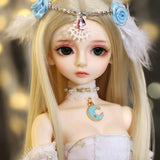 1/4 BJD Doll Can Choose Eyes with BJD Clothes Wigs Shoes Makeup 100% Handmade Beauty Silicone Reborn Doll Toy,Blueeyeball