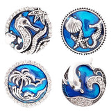 Lovmoment Snap 20MM Ocean Romantic Fairy Tale with Enamel Snap Jewelry Charms (pack of 4 pcs)