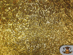 Sequin Seaweed Gold Fabric / 58" Wide / Sold By the Yard