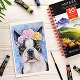 Arteza Watercolor Pads Pack and Watercolor Paint Set Bundle for Artist, Painting Art Supplies for Artist, Hobby Painters & Beginners