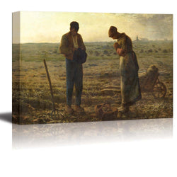 wall26 - The Angelus by Jean-Francois Millet - Canvas Print Wall Art Famous Painting Reproduction - 16" x 24"