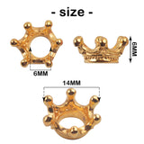 Crown Charm Beads, 60 Pieces Alloy King & Queen Crown Loose Spacer Beads Big Hole Bracelet Connector Charm Beads Craft Supplies for DIY Jewelry Making - 6 Colors