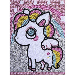 FIGHTA 5D Diamond Painting Kits for Kids Full Drill Painting by Number Kits for Children Rhinestone Diamond Embroidery Home Wall Decor (Pony)