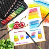 Soucolor 180-Color Artist Colored Pencils Set for Adult Coloring Books, Soft Core, Professional Numbered Art Drawing Pencils for Sketching Shading Blending Crafting, Gift Tin Box for Beginners Kids