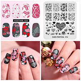 KADS Nail Art Image Stamping Plates Valentine's Day Love Heart DIY Manicure Template Image Plate for Nail (FE014)