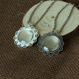 12 Styles Bundle 24 Pcs Pendant Trays, Round, Oval, Square, Heart, Flower Circle in Silver,