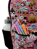 L.O.L. Surprise! Dolls Girls 16" School Backpack (One Size, Black/Pink)