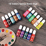 Epoxy Resin Starter Kit 1 Gallon with Resin Pigment 16 Colors Bundle