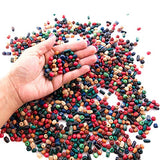 Over 1800 Pieces Wood Beads for Jewelry Making with 3 Free Sample Bracelets - Assorted Natural