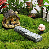 Mini Bonsai Miniature Figurines ，Garden Accessories Miniature Garden Ornaments Bonsai Crafts, Micro Landscape Mini Small House Decoration Garden Bonsai Ornaments DIY Decoration