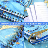 Spiral Journal/Notebook- Ruled Journal/Notebook with Hardcover and Premium Thick Paper, 6.3" x 8.4", Lined Notebook/Journal with Strong Twin-Wire Binding & Back Pocket, Blue Pattern