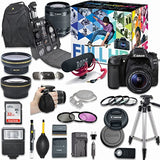 Canon EOS 80D DSLR Camera Deluxe Video Creator Kit with Canon EF-S 18-55mm f/3.5-5.6 IS STM Lens