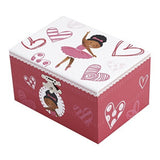 Jewelkeeper Girl's Musical Jewelry Storage Box with Dancing Ballerina, Pretty Hearts Design, Swan Lake Tune