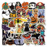 50pcs Halloween Stickers for Kids Teens Adults, Pumpkin Stickers Decals for Water Bottle Laptop Skateboard, Funny Party Stickers (Halloween Sticker B)