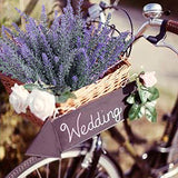 GTIDEA Artificial Flowers Flocked Plastic Lavender Bundle Fake Plants Wedding Bridle Bouquet Indoor