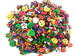 Oojami 500 Piece Mini Eraser Assortment School Teacher Supplies Classroom Stationary Party Favors