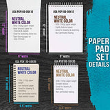 U.S. Art Supply Set of 4 Different Stylesof Sketching and Drawing Paper Pads (242 Sheets Total) - 2 Each 5.5" x 8.5" and 9" x 12" Premium Spiral Bound Sketch, Draw, Charcoal Pencil, Mixed Media Pads