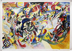 AMANUO Kandinsky Hand Painted Oil Paintings 60X40 Abstract Canvas Wall Art Rolled Up 150X100 cm - Composition 7 1913