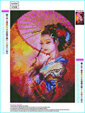 DIY 5D Diamond Painting Kit Full Drill Japanese Geisha Beauty Embroidery Cross Stitch DIY Art Craft Home Wall D¨¦cor(Diamond Painting Tool Included) 11.81x15.75¡°