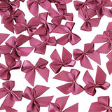 200 Pcs Mini Satin Ribbon Bows Flowers Pre-Tied Small Rose Satin Bows Embellishments 1" for DIY Crafts Gift Wrapping Sewing Presents Hair Dolls Jewelry Jars Party Favors Treats Ornaments Decoration