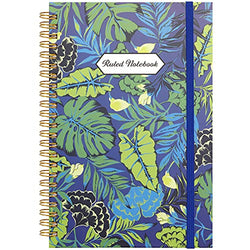 Wiisdatek A5 Ruled Spiral Notebook - Lined Journal with Premium Thick Paper, 5.5" x 8.25", Hardcover with Back Pocket + Banded, Waterproof Hardcover for School, Office & Home(Blue)