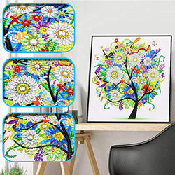 Diamond Painting Kits for Adults,DIY 5D Special Shaped Diamond Number Rhinestone Painting Kits,Partial Diamond Crystal Tree Painting for Christmas Home Decor,12X12 inches