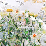 MAXLEAF 240PCS Vintage Plants Flowers Daisy PET Transparent Stickers for Decoration Planners Scrapbook Laptops (Dark Flower)
