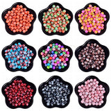Glass Beads for Bracelet Jewelry Making kit Crystal Pattern Bead Stone Beaded 480pcs 8mm 24colors Round Gemstone Set Diy for Women Adult Beginners Earring Necklace Decoration (8mm, Pattern Beads Kit)