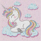 Unicorn 5D Diamond Painting for Kids with Wooden Frame,Unicorn Diamond Arts and Crafts Sets for Boys & Girls, Wooden Frame & Stand with Diamonds Painting Tools,7.5''x7.5''