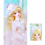MLyzhe Pretty Princess BJD Doll Exquisite Fashion Female Doll Birthday Present Doll Child Playmate Girl Toy Fullset,D