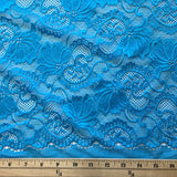 Stretch Lace Fabric Embroidered Poly Spandex French Floral Victoria 58" Wide by the yard