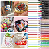 FUMILE Acrylic Paint Pens, 120 Colors Acrylic Paint Marker Pen Set include Metallic Color (28 PCS), Blink Color (12 PCS) and Normal Color (80 PCS). Ideal for Rock Wood, Metal, Plastic, Glass, Canvas, Ceramic，Easter Egg and more Painting, Bright Color, Lo