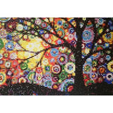MXJSUA DIY 5D Diamond Painting by Number Kits Full Drill Rhinestone Pictures Arts Craft for Home Wall Decor,Geometric Colored Tree 12x16 inches