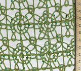 Sequin Fabric Sun Lace 54" Wide Sold By The Yard (GREEN)