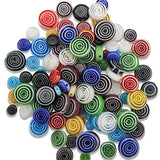 TOAOB 182pcs Mix Glass Beads Screw Round Spacer Loose Bead for DIY Making