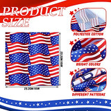 Mixweer 50 Pcs 10 x 10 Inch Independence Day Fabric Bundles Cotton Patriotic Memorial Day Fabric 4th of July Print Fabric Squares for Sewing DIY Crafts Patchwork Decoration, 50 Styles