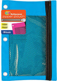 BAZIC 3-Ring Pencil Pouch with Mesh Window for School, Home, or Office Supplies (Assorted Colors.