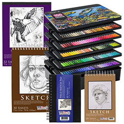  Prina 50 Pack Drawing Set Sketch Kit, Pro Art Sketching  Supplies with 3-Color Sketchbook, Graphite, and Charcoal Pencils for  Artists Adults Teens Beginner Kid, Ideal for Shading, Blending : Arts