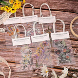 Flower Sticker Set, NOGAMOGA Large Size Design PET Transparent Floral Decals Decorative Journaling Stickers, 6 Nature Themes Plant Stickers for Scrapbooking, Arts, DIY Crafts, Junk Journals, Resin