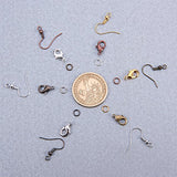 PandaHall Elite 1 Box About 930 Pcs Jewelry Finding Kit with Brass Jump Rings Lobster Claw Clasps