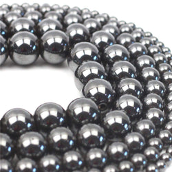 Oameusa 6mm Magnetic Hematite Beads Natural Round Smooth Beads DIY Materials Bracelet Necklace Earrings Making Jewelry Agate Beads for Jewelry Making 15" 1 Strand per Bag-Wholesale