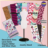 Fashion Designer Kits for Girls, FunKidz Decorate Your Own Jewelry Stand Holder for Kids